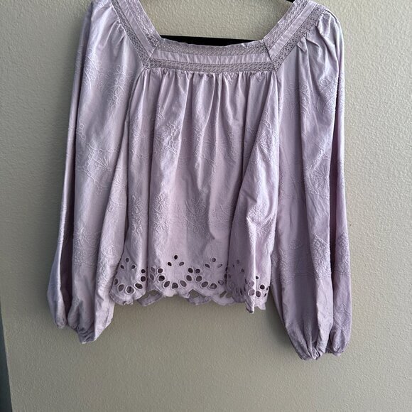 Universal Thread‎ Balloon Sleeve Eyelet Blouse  Size X-Large - Picture 4 of 6